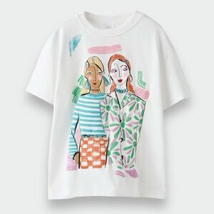 NWT Zara Printed Sequin T-shirt